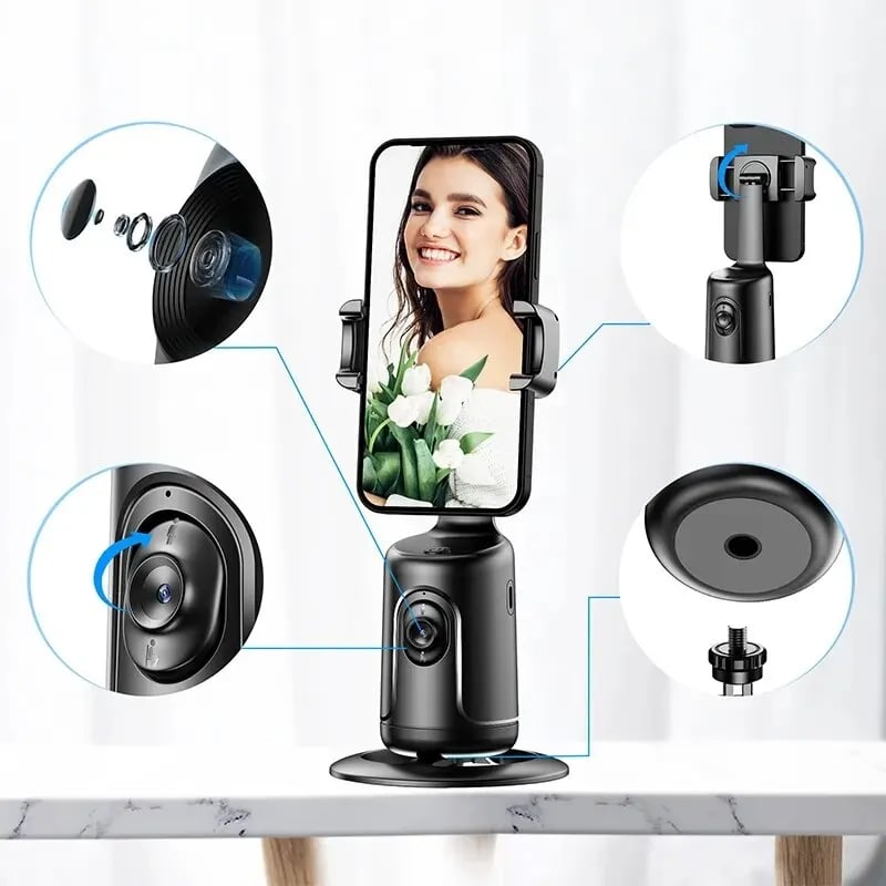 360 Auto Tripod Face Tracking Gimbal AI Smart Gimbal Face